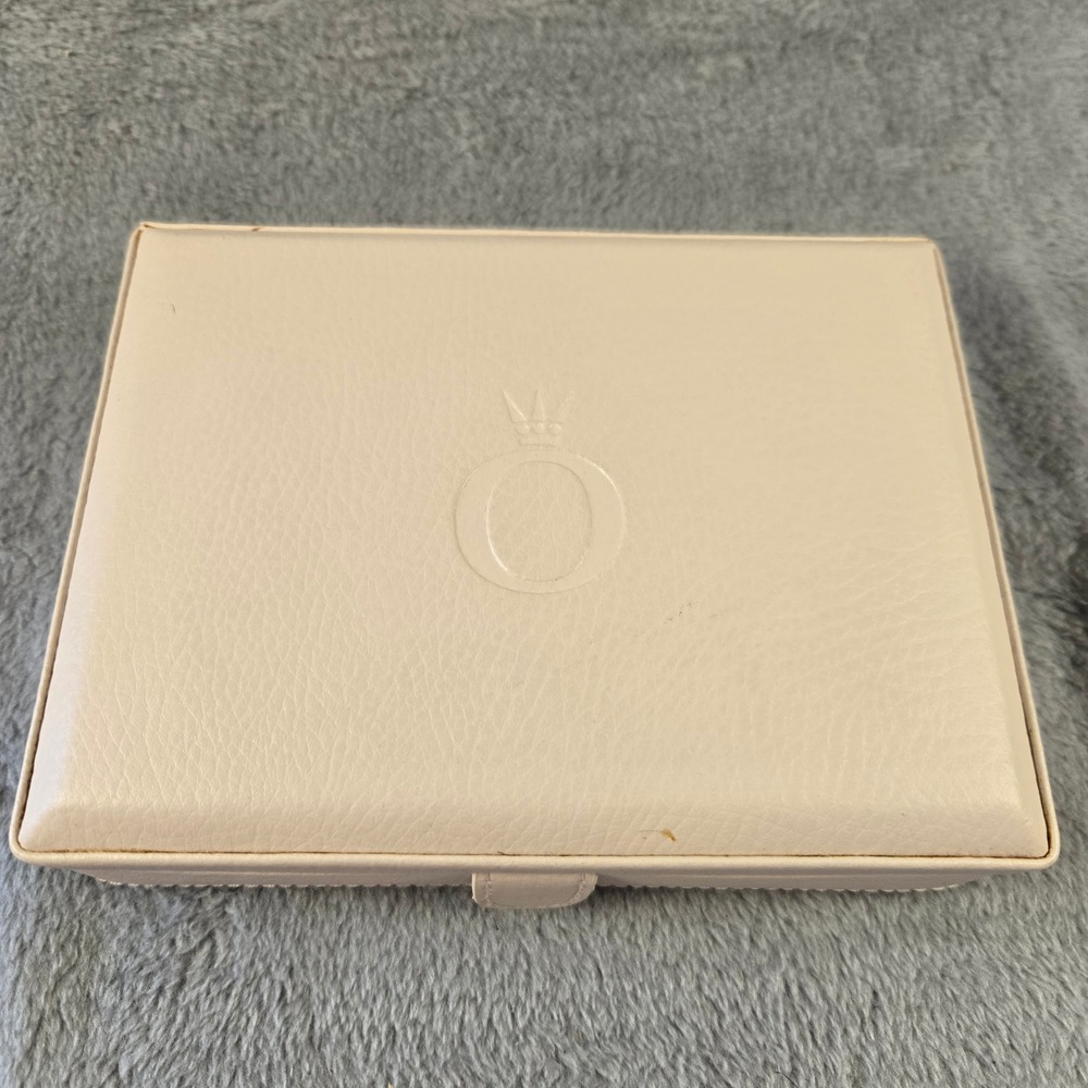Pandora Cream Genuine Leather Jewelry Box Case Unforgettable Moments Retired